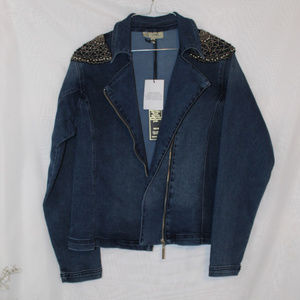 DG2 Diane Gilman Jean Denim Jacket NWT